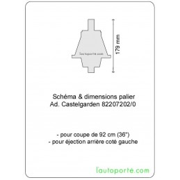 PALIER DE LAME GAUCHE GGP CASTELGARDEN J92 - TC92