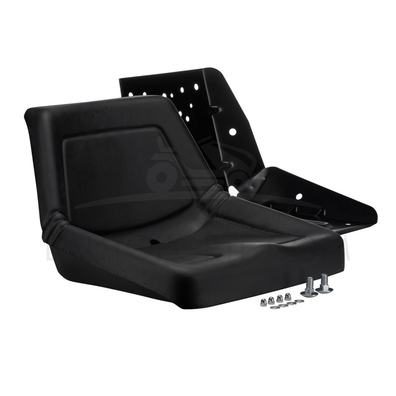 Siège De Tracteur Réglable 35x36x30 Cm - Siège PVC Renforcé Pour Tondeuse Autoportée, Mini-Pelleteuse, Chariot Élévateur