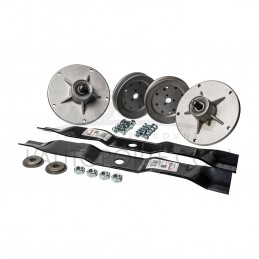 PACK 2 PALIERS + 2 LAMES SOUFFLANTES 51 cm + 2 POULIES Ø132 + VISSERIE MURRAY