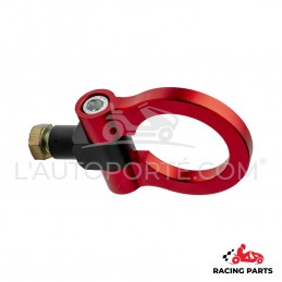 ANNEAU DE REMORQUAGE ALUMINIUM ANODISÉ ROUGE RACING