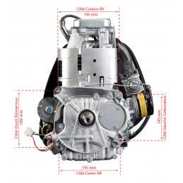 MOTEUR 15,5 cv INTEK - 500 cc OHV + ÉCHAPPEMENT BRIGGS & STRATTON ®