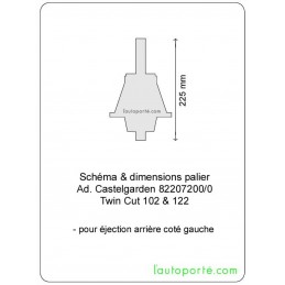 PALIER DE LAME GAUCHE HONDA HF2213 - HF2216 - HF2417