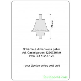 PALIER DE LAME DROIT HONDA HF2213 - 2216 - 2220 - 2417 - 2620