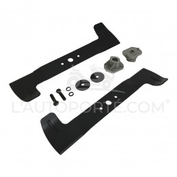 PACK 2 LAMES SOUFFLANTES 49 cm + VISSERIE GGP CASTELGARDEN MP98