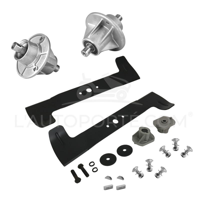 PACK 2 PALIERS + 2 LAMES SOUFFLANTES 49 cm GGP CASTELGARDEN MP98