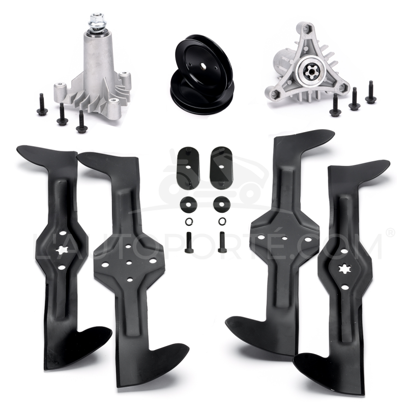 PACK 2 PALIERS 5* & 6* + 4 LAMES 53,5 cm + 2 POULIES & VISSERIE HUSQVARNA CTH