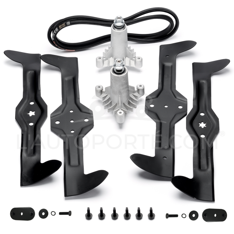 PACK 2 PALIERS 5* & 6* + 4 LAMES 46 cm + SUPPORTS + COURROIE + VIS HUSQVARNA CTH