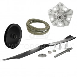 PACK PALIER + LAME 76 cm + POULIE Ø 190 + COURROIE + VIS RIDER MURRAY