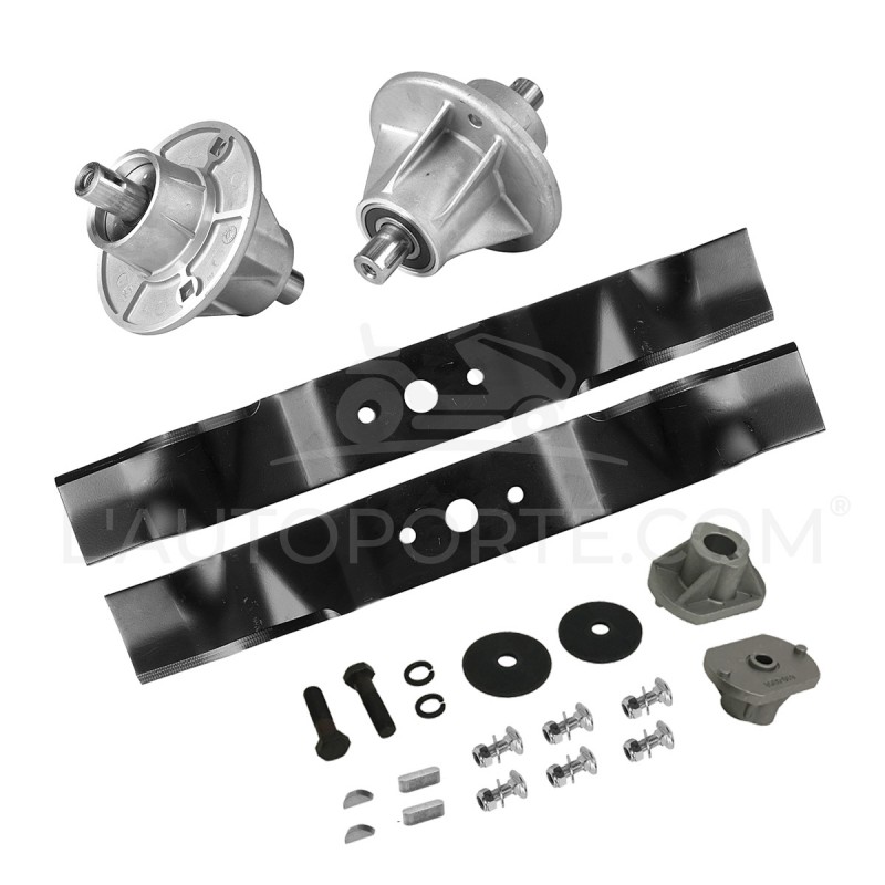 PACK 2 PALIERS + 2 LAMES MULCHING 42 cm GGP CASTELGARDEN MP84