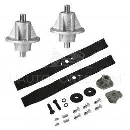 PACK 2 PALIERS + 2 LAMES MULCHING 49 cm GGP CASTELGARDEN SD98