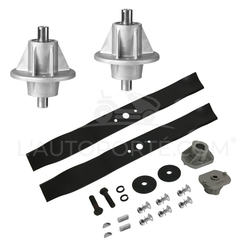 PACK 2 PALIERS + 2 LAMES MULCHING 54 cm GGP CASTELGARDEN SD108