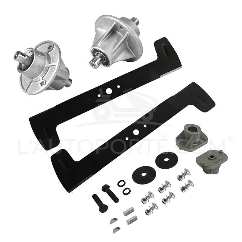 PACK 2 PALIERS + 2 LAMES SOUFFLANTES 42 cm GGP CASTELGARDEN MP84