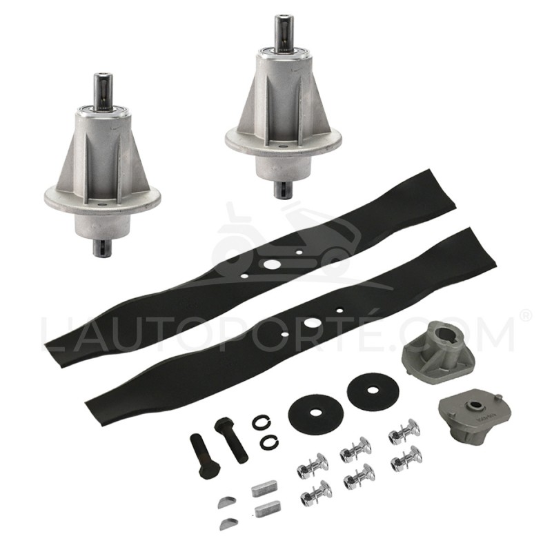 PACK 2 PALIERS + 2 LAMES MULCHING 46 cm GGP CASTELGARDEN J92