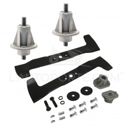 PACK 2 PALIERS + 2 LAMES MULCHING SOUFFLANTES 46 cm CASTELGARDEN J92