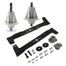 PACK 2 PALIERS + 2 LAMES MULCHING SOUFFL. 51 cm CASTELGARDEN TC102