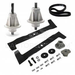 PACK 2 PALIERS + 2 LAMES MULCHING 51 cm + COURROIE HONDA HF2213-2417
