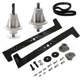 PACK 2 PALIERS + 2 LAMES SOUFFLANTES 61 cm + COURROIE CASTELGARDEN TC122