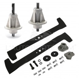PACK 2 PALIERS + 2 LAMES MULCHING SOUFFL. 61 cm CASTELGARDEN TC122
