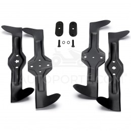 PACK 4 LAMES CROISÉES 5* & 6* 53,5 cm + VIS & SUPPORTS LAME HUSQVARNA