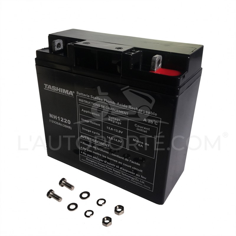 BATTERIE GEL AGM 12V - 20A / + À DROITE STIGA CASTELGARDEN HONDA